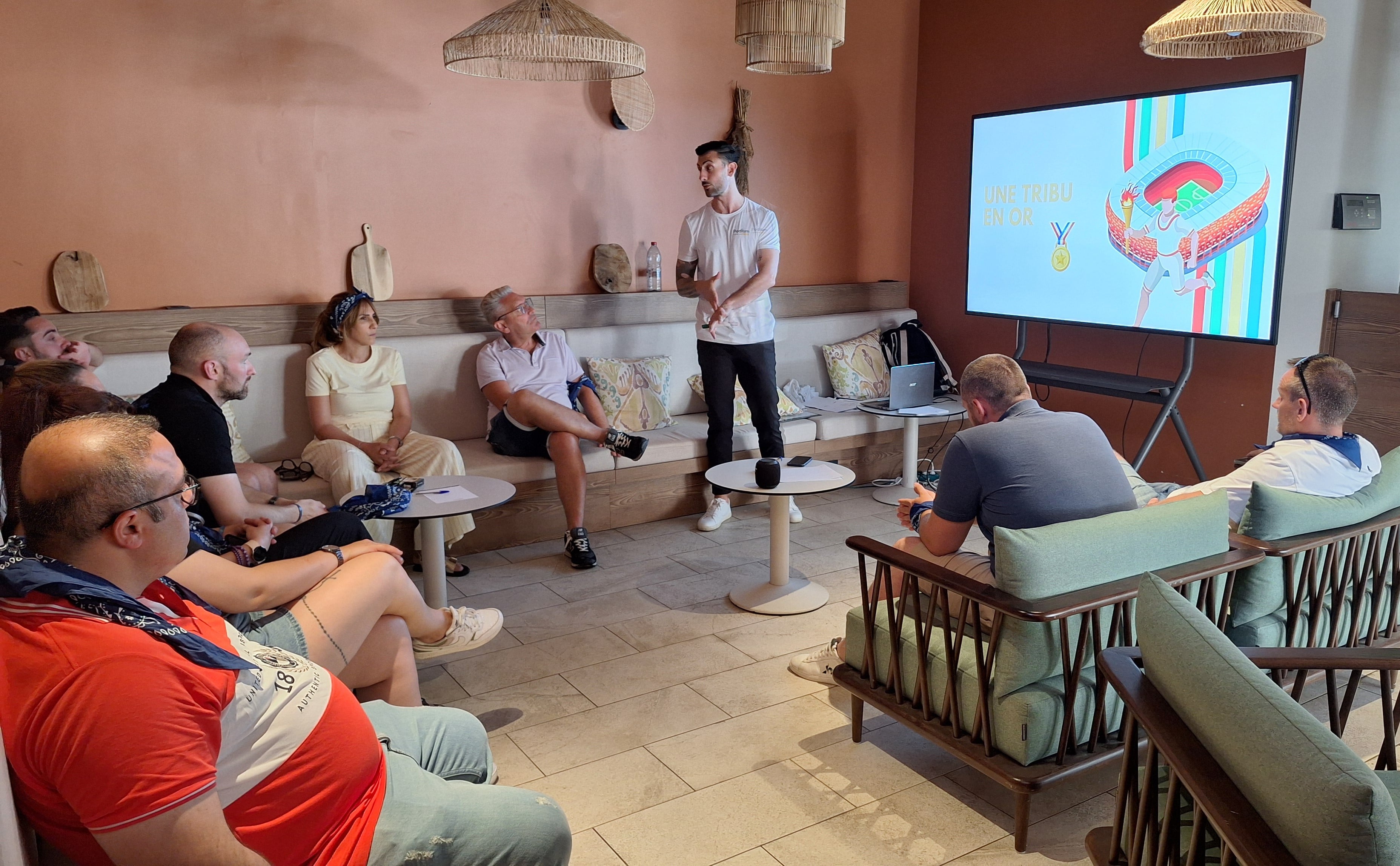 Participants utilisant des lunettes de simulation d'addiction