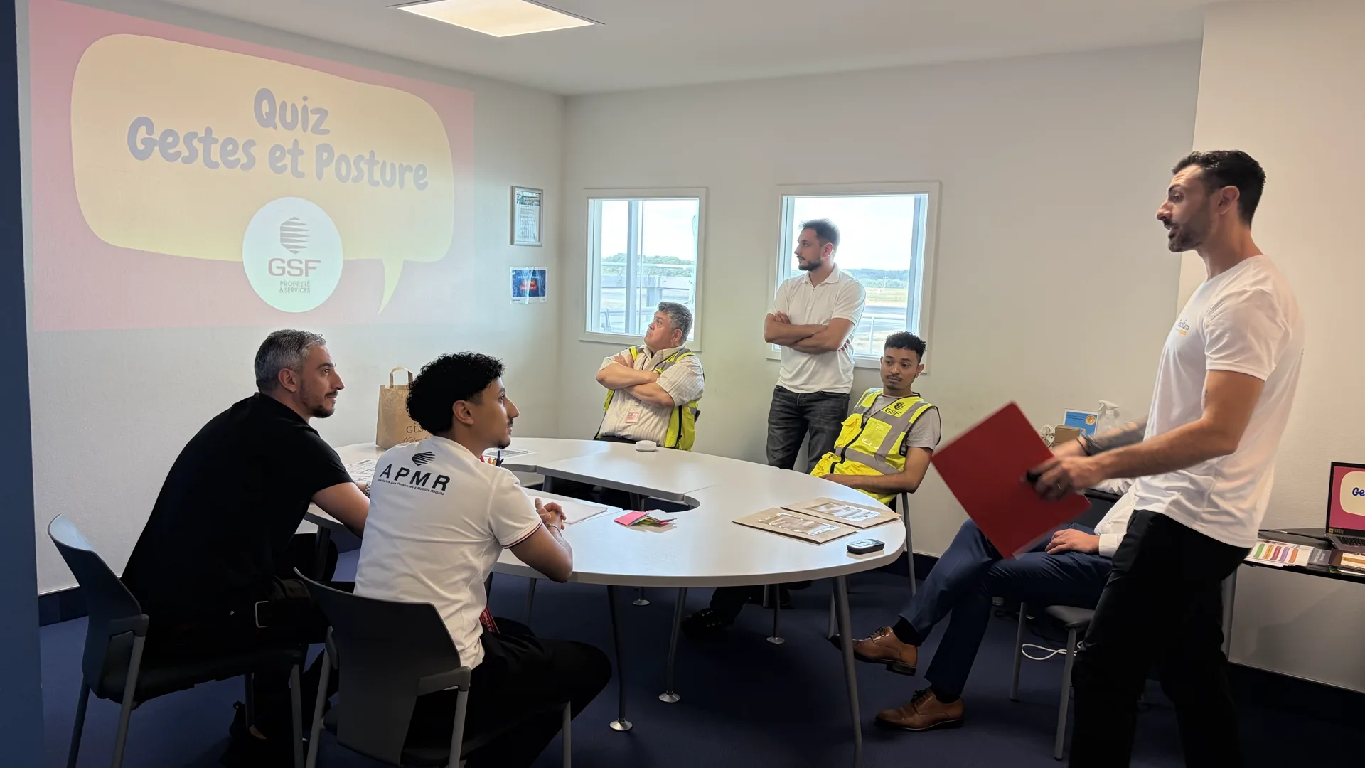 Quiz gestes et postures pendant une formation Podium